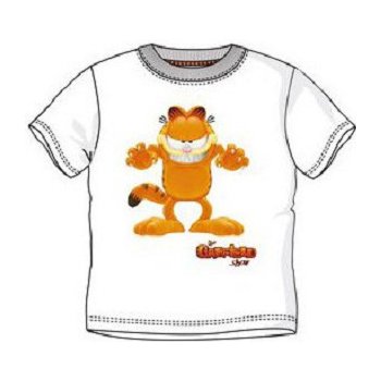 LamaLoli Garfield Kocour trička bílé
