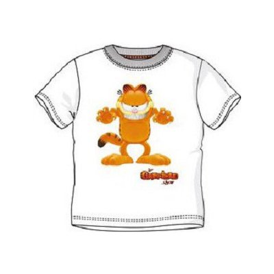 LamaLoli Garfield Kocour trička bílé