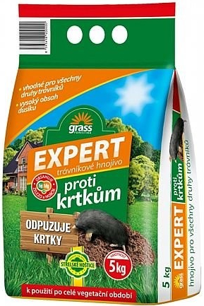 Nohelgarden Hnojivo GRASS EXPERT na trávník proti krtkům 5 kg