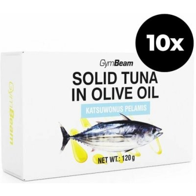 GymBeam Tuňák v olivovém oleji 10 x 120 g – Zbozi.Blesk.cz