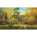Obraz Krajina -PODZIMNÍ CESTA 1 deska 100x60 – Hledejceny.cz