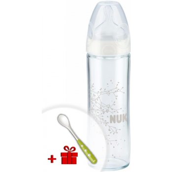 Nuk First Choice láhev skleněná S V1-M bílá 240ml