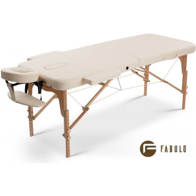Fabulo USA Dřevěný masážní stůl Fabulo UNO Set 186x71 cm krémová 186 x 71 cm 13,2 kg