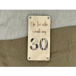 Dřevěný obrázek na darování peněz k narozeninám Číslovka: 25 – Zboží Dáma