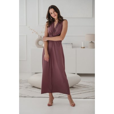 Těhotenské kojící maxi šaty Loop Maxi Dress Rose Brown – Sleviste.cz