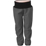 Dětské softshellové kalhoty bez kapes s fleecem šedé s černým nápletem – Zbozi.Blesk.cz