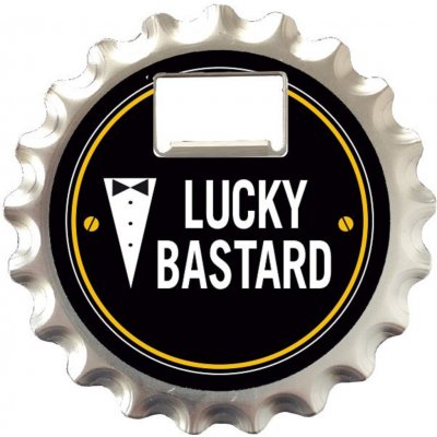 Nekupto Lucky Bastard otvírák, podtácek a magnet 10 cm – Hledejceny.cz