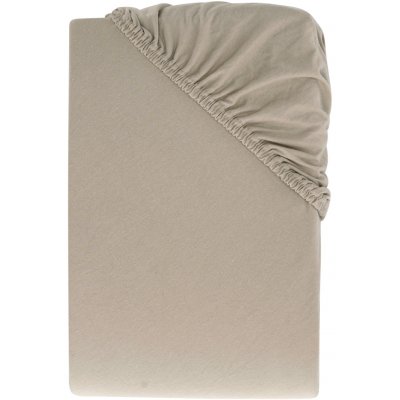 LIVARNO Žerzejové napínací prostěradlo hnědé 90-100x200 – Zboží Dáma