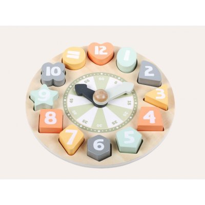 Hape dřevo puzzle vkládací hodiny 13 dílků 25cm – Sleviste.cz