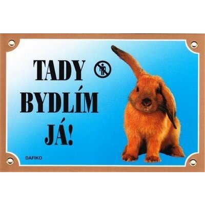 DAFIKO Barevná cedulka králík – Zboží Dáma