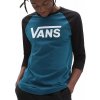 Pánské Tričko Vans tričko Classic Raglan Blue Coral/Black