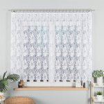 Dekorační krátká vzorovaná záclona na žabky PATRYCJA 160 bílá 300x160 cm MyBestHome – Zboží Mobilmania