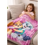 Carbotex Dětská deka TLAPKOVÁ PATROLA Skye a Everest růžová polar – Zboží Mobilmania