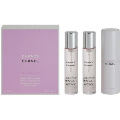 Chanel Chance Eau Tendre EDT plnitelný 20 ml + EDT náplň 2 x 20 ml dárková sada – Zboží Mobilmania