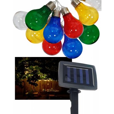 TR-590 Dekorativní 10ks LED venkovní solární řetěz 2m multicolor IP44 Trixline – Hledejceny.cz