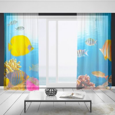 IMPAR Záclony Mořské dno 2 (Rozměr záclony: 150x250) – Hledejceny.cz