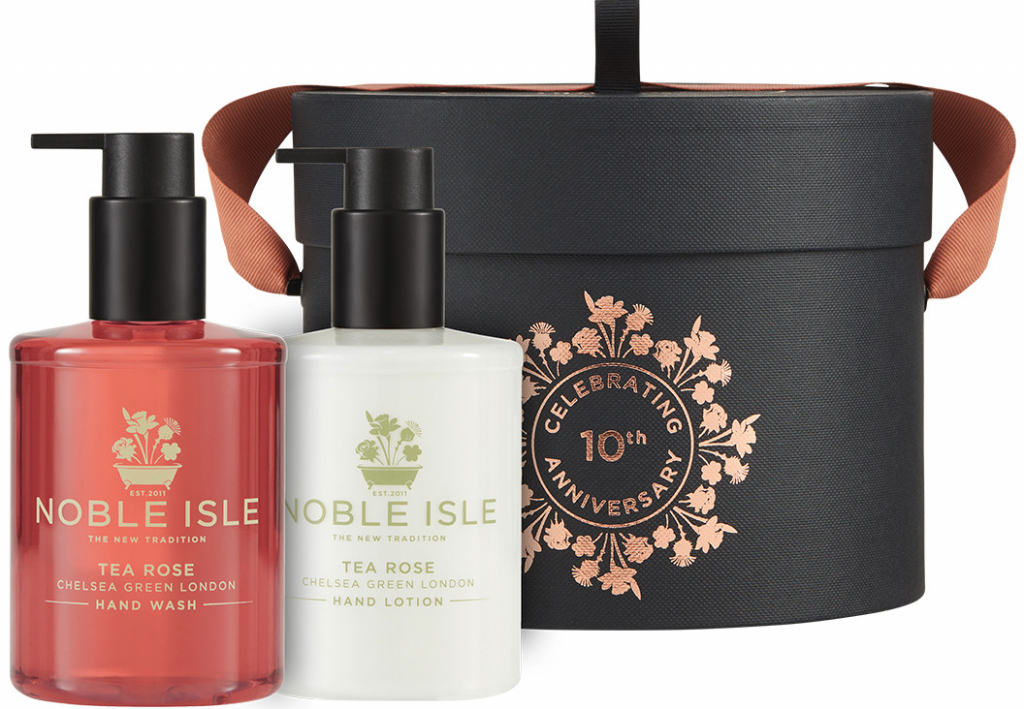 Noble Isle Tea Rose krém na ruce 250 ml + tekuté mýdlo na ruce 250 ml dárková sada