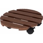 PROGARDEN Podstavec pod květináč s kolečky 29 cm hnědý KO-X64000050 – Zboží Dáma
