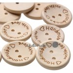 Knoflík dřevěný Hand made 20mm – Zboží Dáma