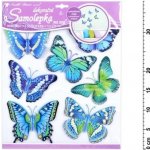 Anděl 10163 Samolepky na zeď motýli modří 38x31 cm – Hledejceny.cz