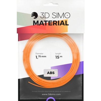 3Dsimo ABS 1.75mm 3x 5m černý, bílý, oranžový