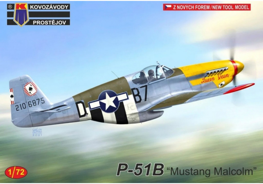 Kovozávody Prostějov P 51B Malcolm model letadla 1:72