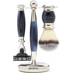 Truefitt & Hill Edwardian Collection Set Mach III with Synthetic Brush Blue Opal