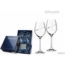 Diamante Sklenice na víno Silhouette 2 x 360 ml