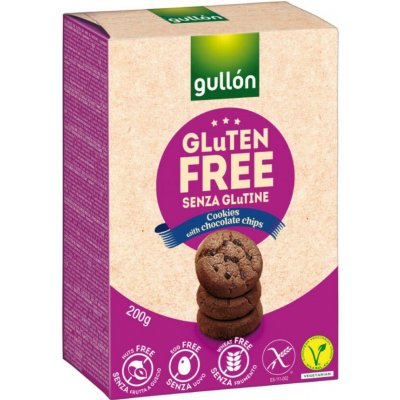 Gullón Gluten free sušenky bez lepku s kousky čokolády 200 g – Sleviste.cz
