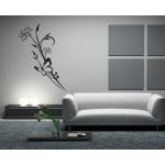 Merci-shop. Samolepka na zeď Motýl a květiny 25 x 60 cm – Zbozi.Blesk.cz