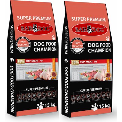 Bardog Top Meat 70% 2 x 15 kg – Hledejceny.cz