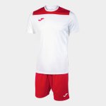 Joma Phoenix II sada fotbalových dresů a trenek 15ks bílá/červená