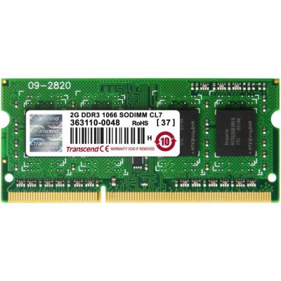 Transcend SODIMM DDR3 2GB 1066MHz CL7 TS256MSK64V1N – Zbozi.Blesk.cz