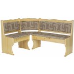 Drewmax NR111 dřevěná rohová lavice masiv borovice – Zboží Dáma