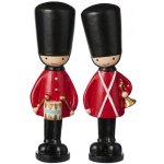 Ib Laursen Dřevěná figurka Guard Bubínek, červená barva, pryskyřice – Zboží Dáma