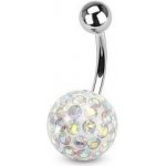 Šperky4U piercing do pupíku s kamínky Crystals From Swarovski AB BS01015AB-06 – Zboží Dáma