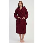 Vienetta Dámský župan dlouhý s kapucí Julie vínová – Zbozi.Blesk.cz