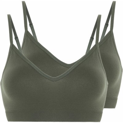 esmara bezešvá podprsenka 2 kusy khaki – Zboží Dáma
