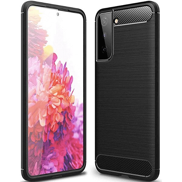 Pouzdro a kryt na mobilní telefon Pouzdro SES Ochranné silikonové karbon Samsung Galaxy S22 5G - černé