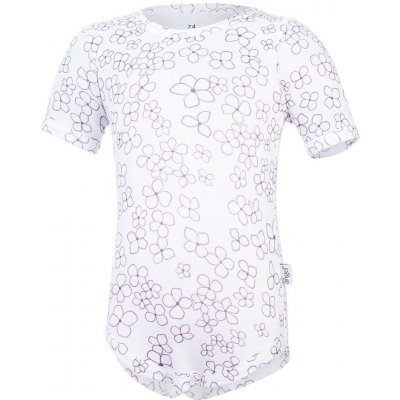 Little Angel Body tenké tričko TISK KR Outlast® bílá kytičky – Sleviste.cz