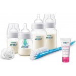 Philips Avent Novorozenecká startovní sada Anti-colic s ventilem AirFree + krém na bradavky 30 ml dárková sada – Zboží Dáma