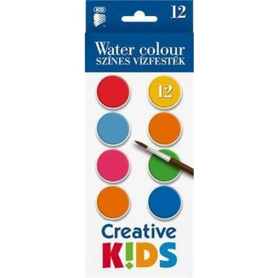 Creative Kids vodové barvy 12 ks 28 mm – Zboží Dáma