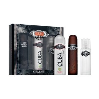 Cuba Black EDT 100 ml + voda po holení 100 ml + deospray 200 ml dárková sada