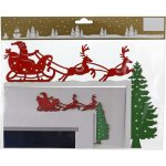 Gerd Rodermund Rohová dřevěná dekorace Santa se sáněmi a stromy, 23,5 x 19 cm – Hledejceny.cz