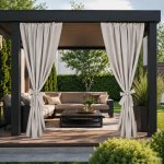 Takoy Závěs na terasu 155x220 nepromokavý polyester světle šedý-HT-00121 | 155 x 220 cm – Hledejceny.cz