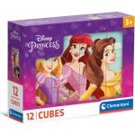 Clementoni obrázkové kostky Disney Princezny 12 kostek – Zboží Mobilmania