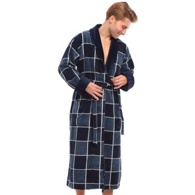 Poseidón kostkovaný luxusní župan modrá – Zbozi.Blesk.cz