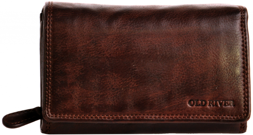 Kožená dámská peněženka WS-6022 tmavě hnědá Old River
