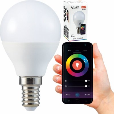 Berge LED žárovka SMART 5,5W 470lm RGB + bílá Wi-Fi TUYA – Zboží Mobilmania