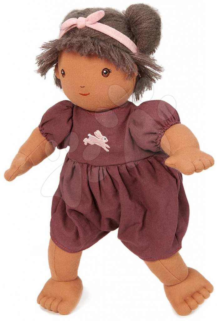 ThreadBear hadrová Baby Lola Doll 35 cm z jemné měkké bavlny s odnímatelnou plenou